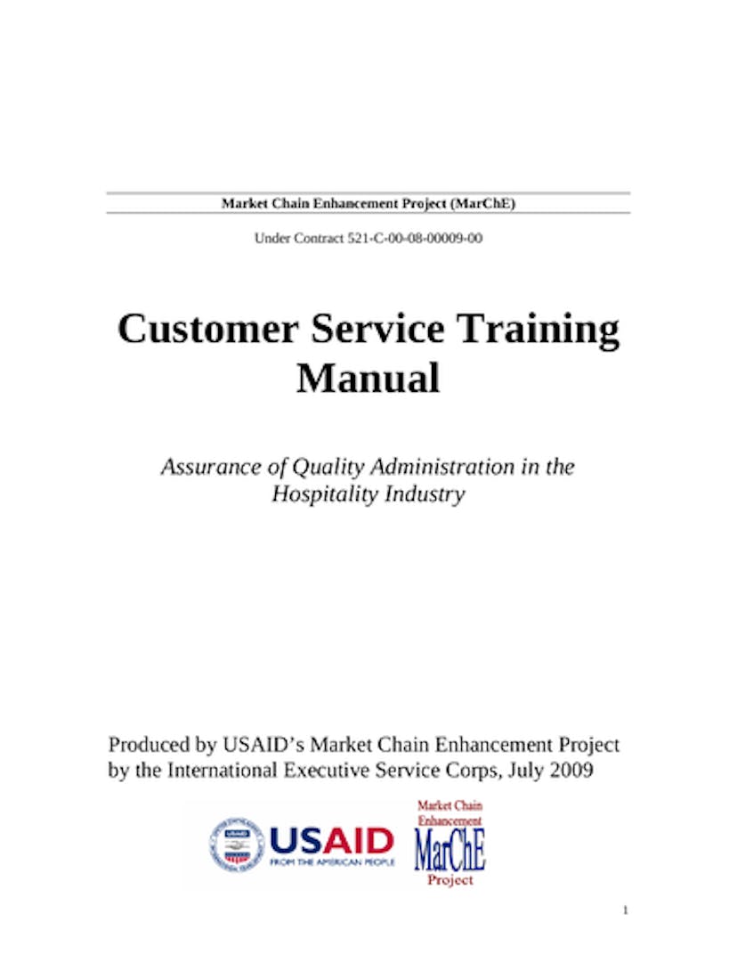 Customer Service Training Manual