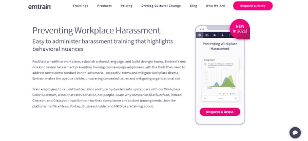 Sexual Harassment Training Course - Preventing Workplace Harassment (Emtrain)