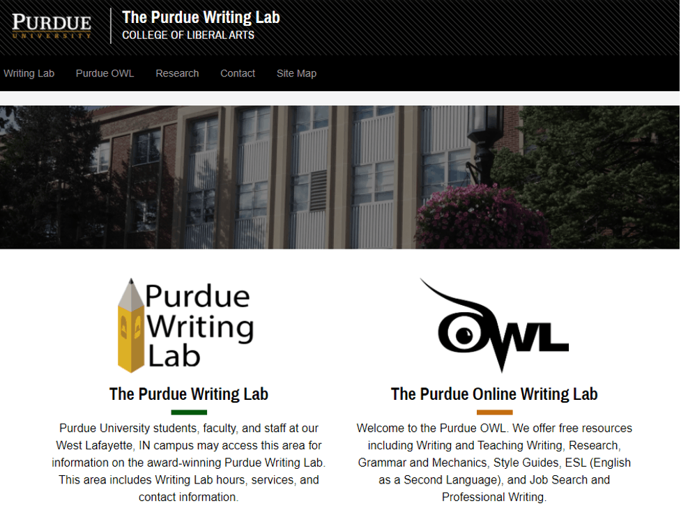 Online Training Resource - Purdue Online Writing Lab