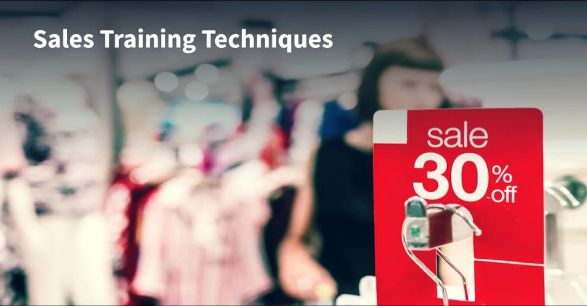 Sales Training Techniques