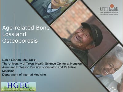 Osteoporosis In The Elderly & Public Health