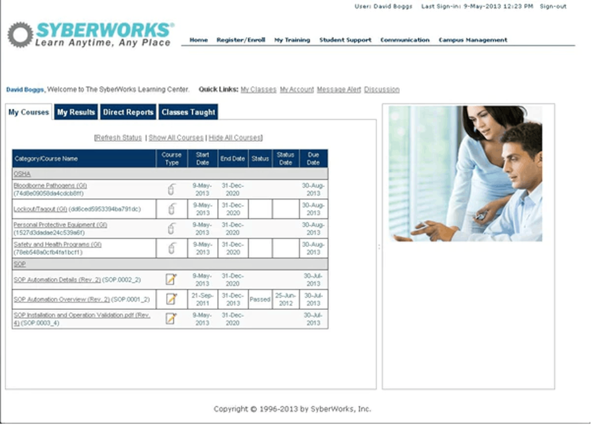 Computer Training Software - SyberWorks Training Center (STC)