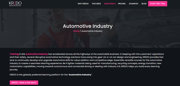 Automotive Industry Training Platforms - Kredo