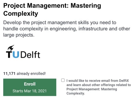 Cours sur la gestion de projets - Deft University of Technology