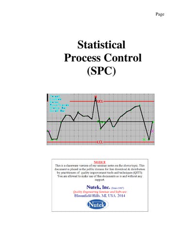 Statistical Process Control (spc)