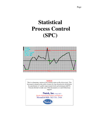 Statistical Process Control Basic Intro Course Free Statistical process control Training material Examples | SC ...