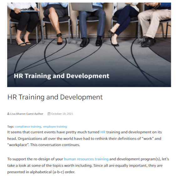 Great HR Article - HR Training and Development by EdApp