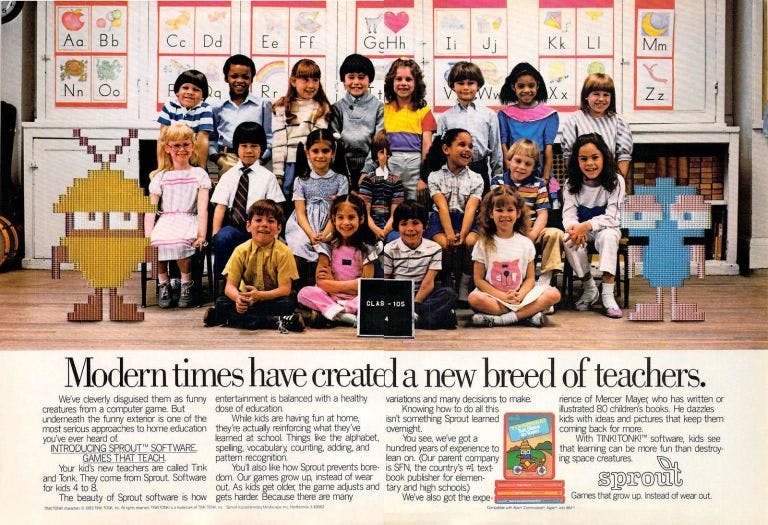 Computer aided learning replacing or helping teachers in the 1980s. Thankfully the former was true.