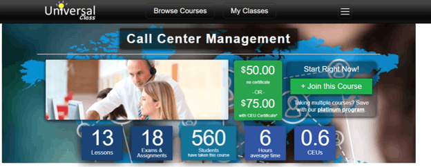 Call Center Training Courses Free - Universal Class