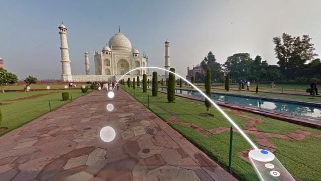 Google's Daydream lets you virtually walk around major places of interest.