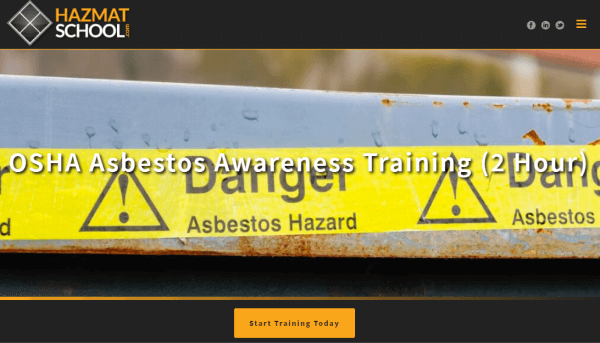 Hazmat School Asbestos Awareness Course - OSHA Asbestos Awareness