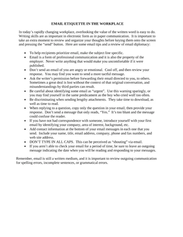 Email Etiquette Training Material (Free) | SC Training