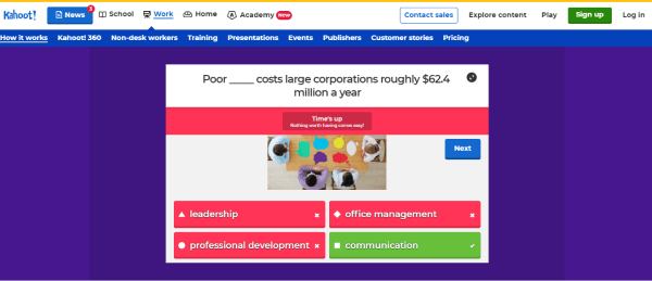 Online Teaching Platform - Kahoot