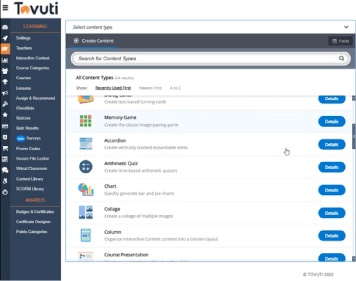 Training Management Tool - Tovuti