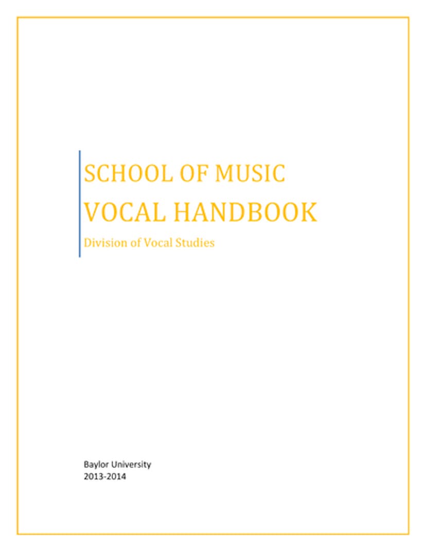 Vocal Handbook