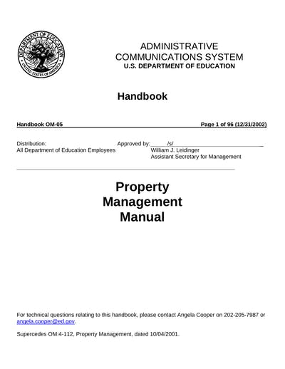 Handbook For Property Management