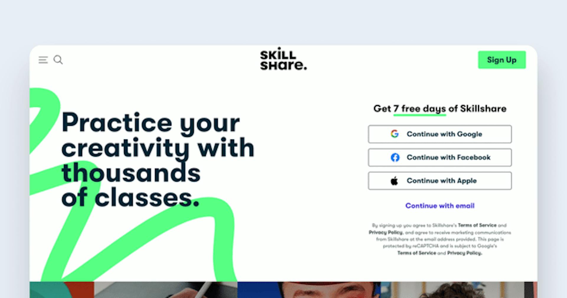 Social media learning platform - SkillShare