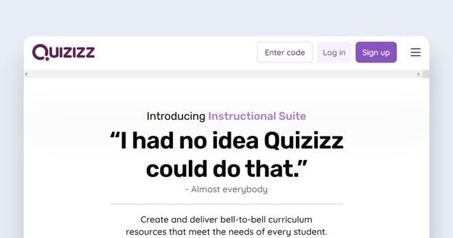 Quiz online app - Quizizz