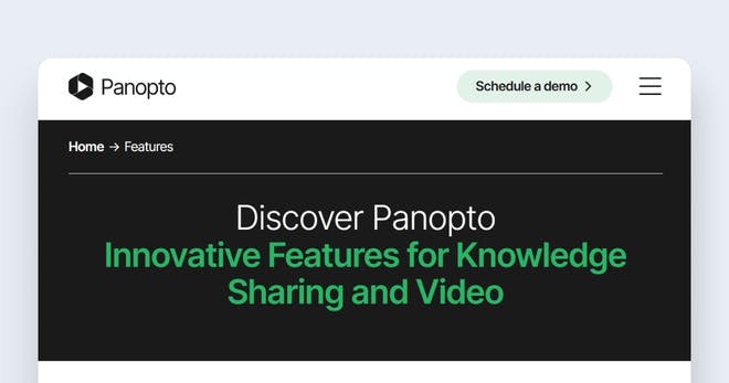 Virtual classroom platform - Panopto