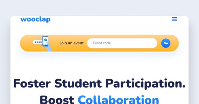 Virtual classroom platform - Wooclap