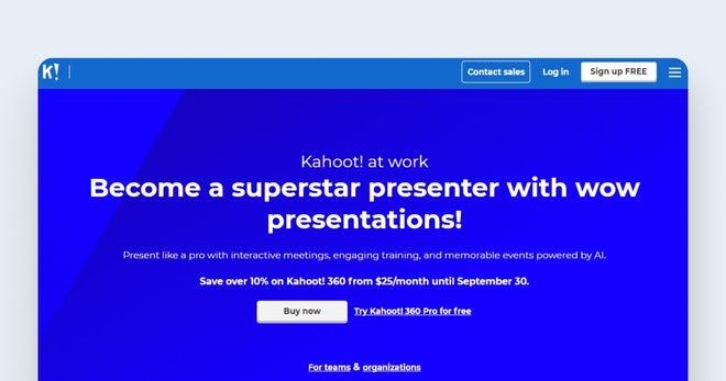 Virtual classroom platform -Kahoot