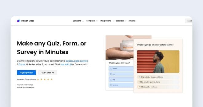 Multiple choice test creator software - Opinion Stage