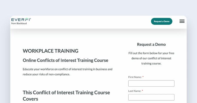 Ethical training program - EVERFI Online Conflicts of Interest Training Course 