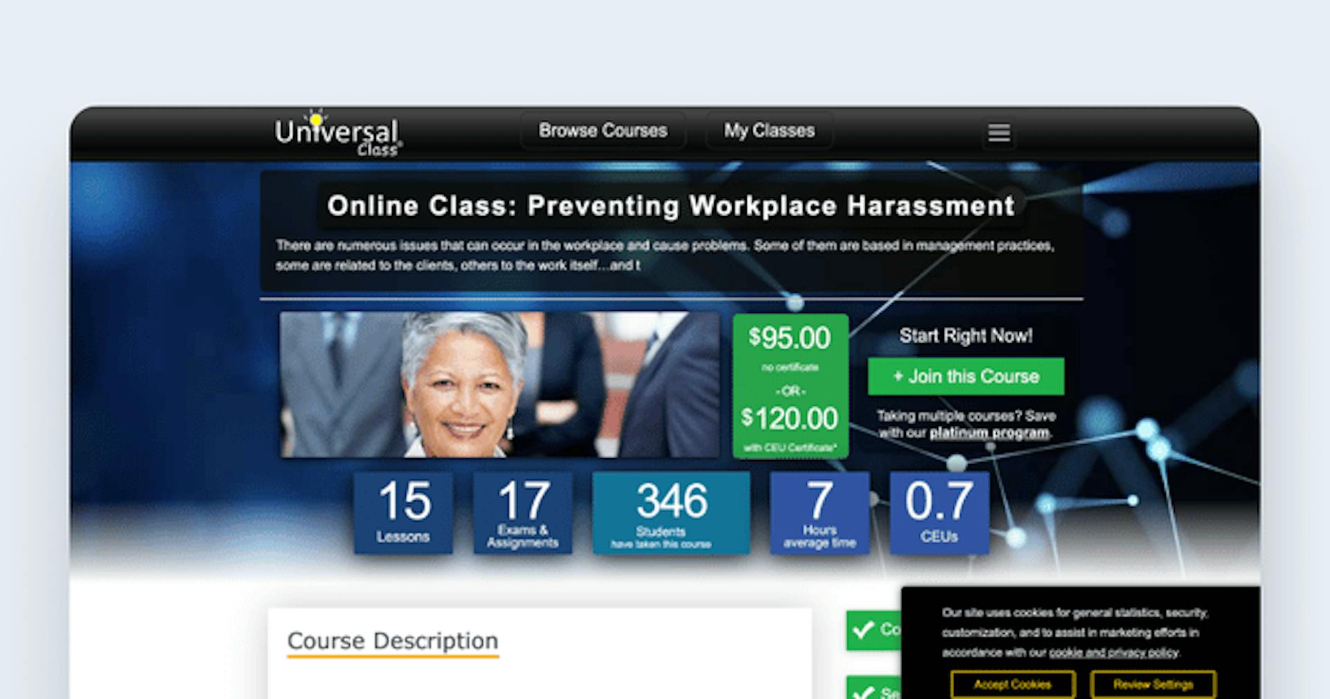 Sexual Harassment Training Course - Preventing Workplace Harassment (Universal Class)