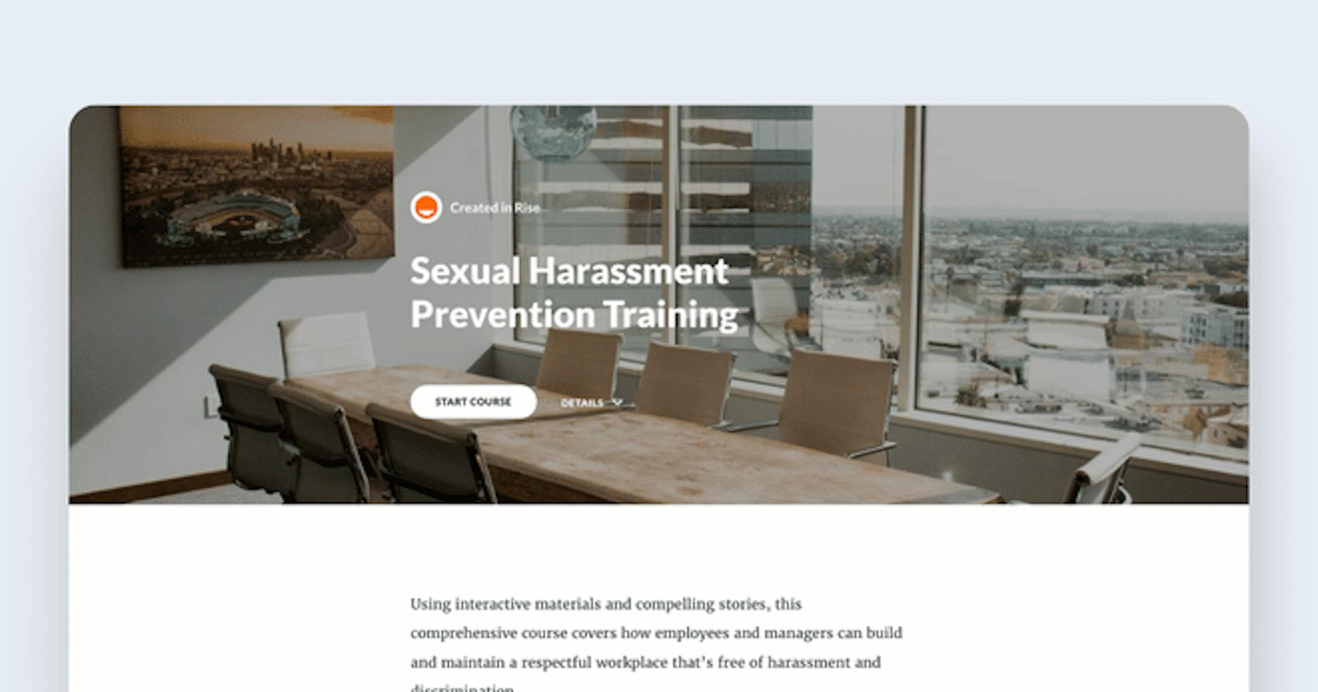 Sexual Harassment Training Course - Sexual Harassment Prevention Training (Rise)