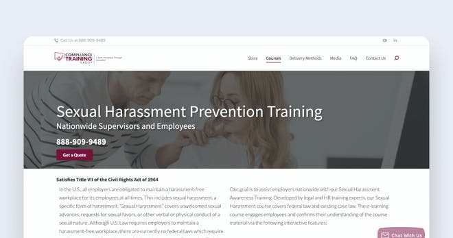 Sexual Harassment Training Course - Sexual Harassment Prevention Training (Compliance Training Group)