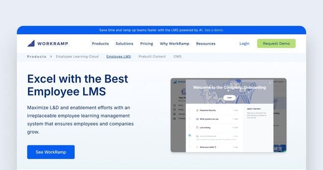 Best learning management software - WorkRamp LMS