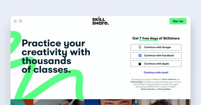 Online teaching platform - SkillShare