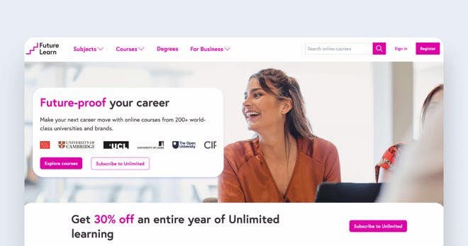 Upskilling platforms - FutureLearn