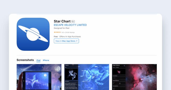 Application éducative gratuite - Star Chart