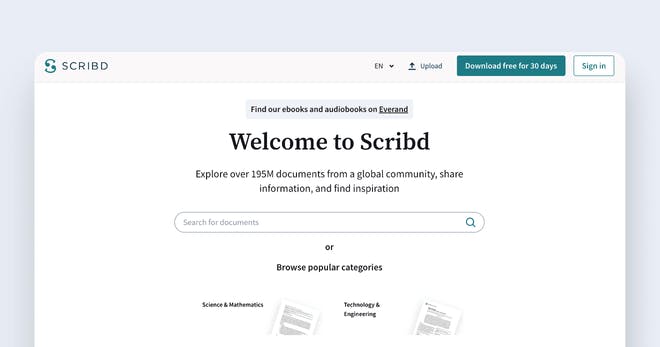 Application éducative gratuite - Scribd