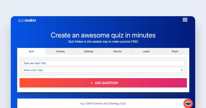 Application pour creer un quiz en ligne - Quiz Maker