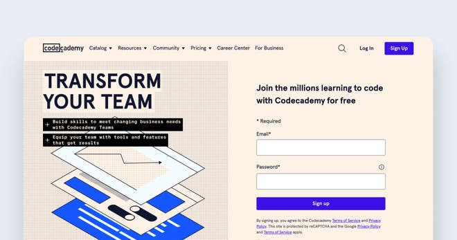 eLearning platform - Codecademy