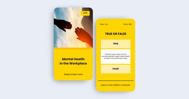 Gamified training about mental health