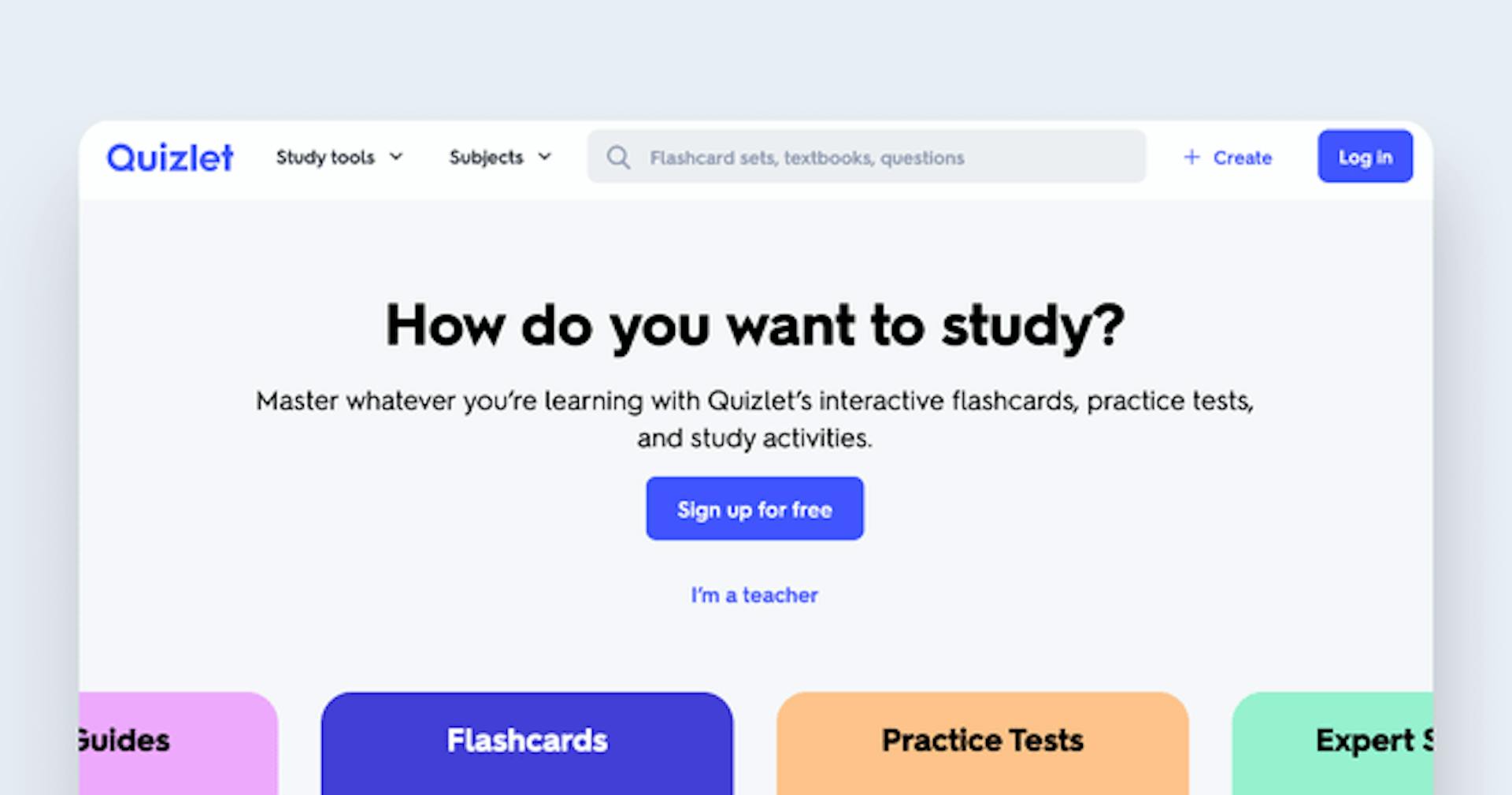 Plateforme d’enseignement en ligne - Quizlet