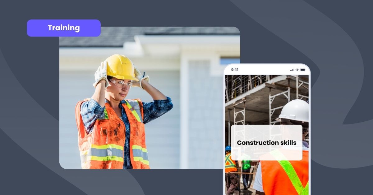 woman using construction skills on the site