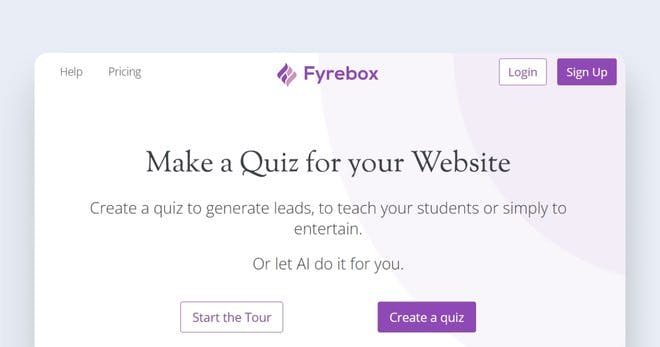 Création de quiz en ligne - Fyrebox