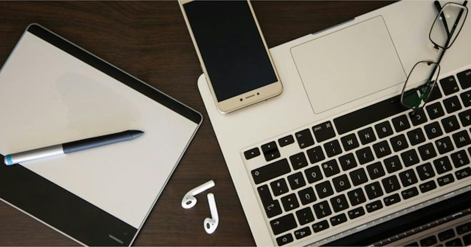 multiple communication channels on a desk