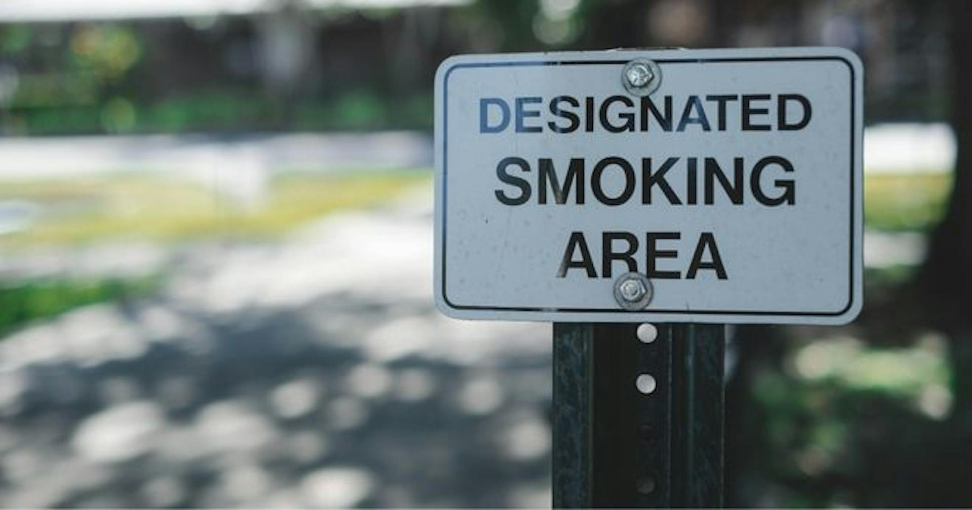 designated smoking area