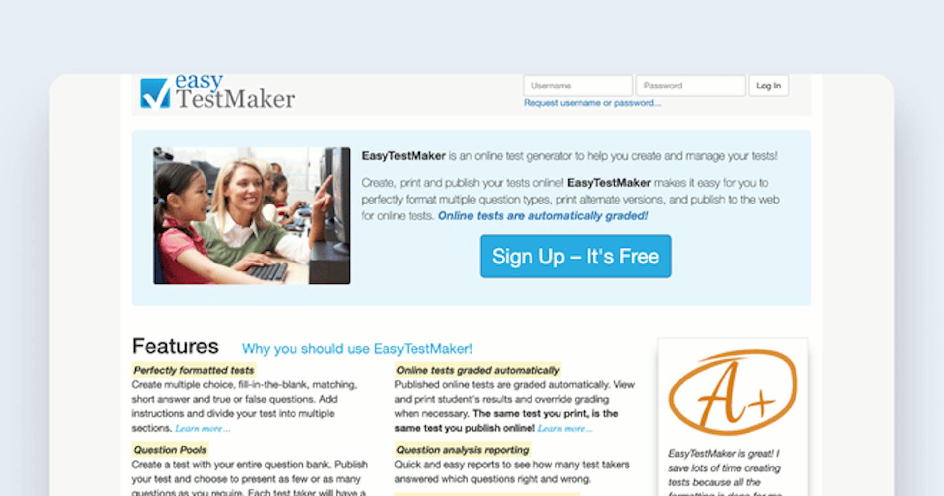 Online quiz makers -EasyTestMaker