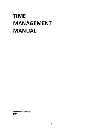 Time Management Manual