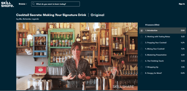 Skillshare Bar Training Course - Making Your Signature Drink
