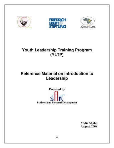 Youth Leadership Training Program (yltp): Reference Material