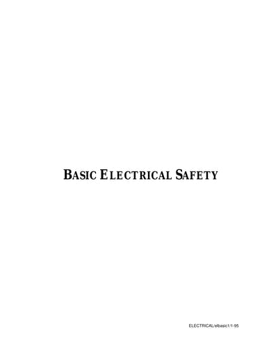 Basic Electrical Safety