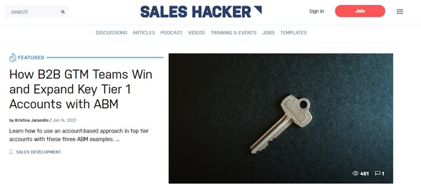 Sales Learning Platform - Sales Hacker