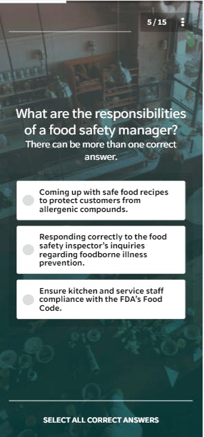 SC Training (formerly EdApp) Food Safety Course - Food Safety Standards (US, UK or AU)